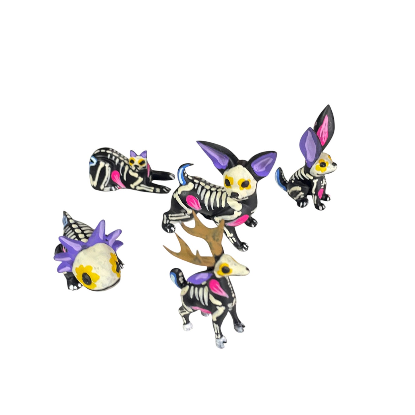 Set De 5 Alebrijes Mini 3D Dia de muertos