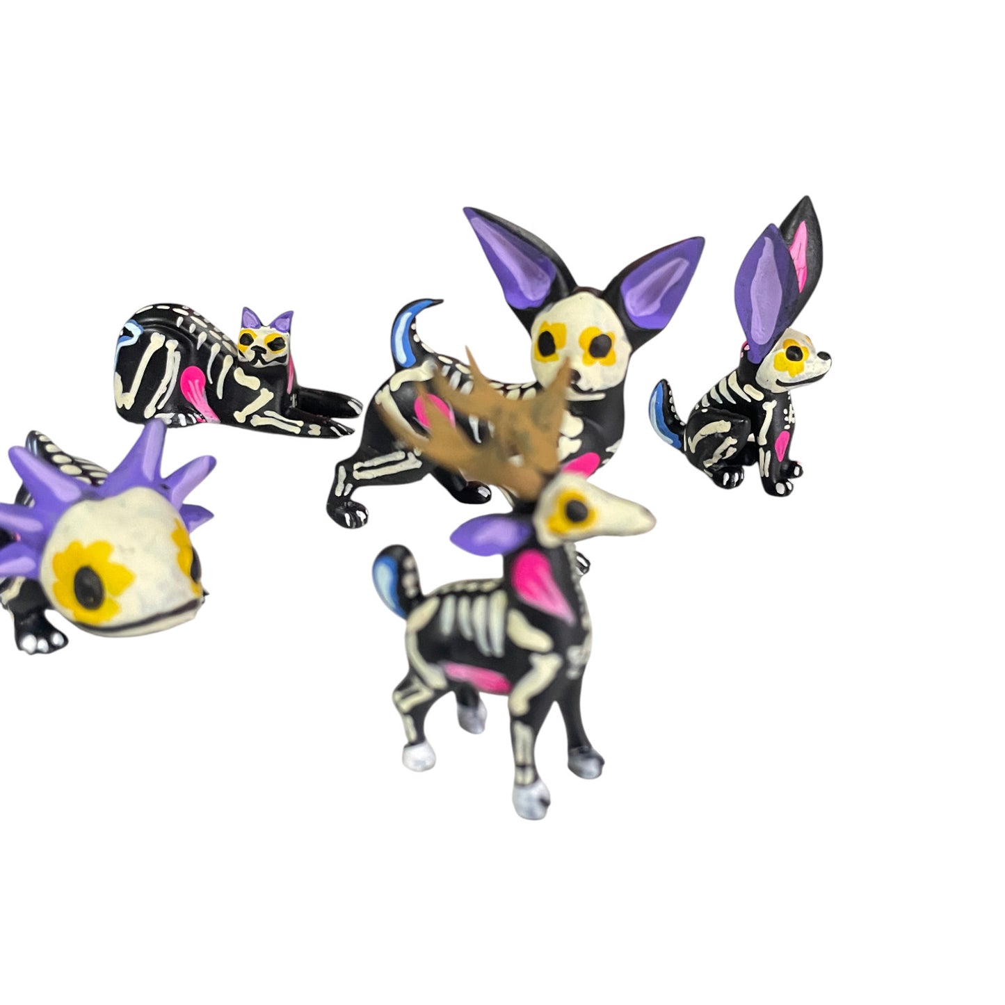 Set De 5 Alebrijes Mini 3D Dia de muertos