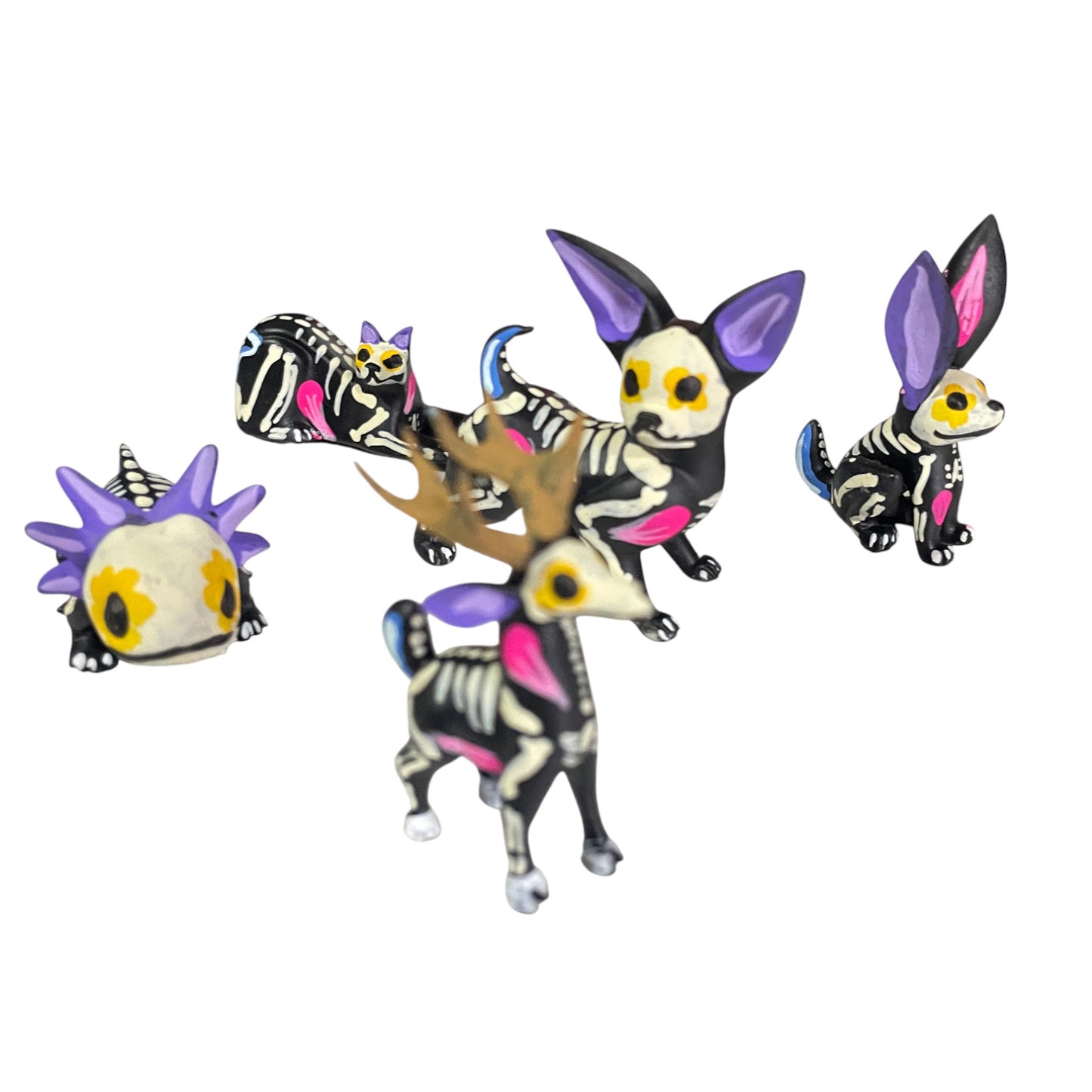 Set De 5 Alebrijes Mini 3D Dia de muertos