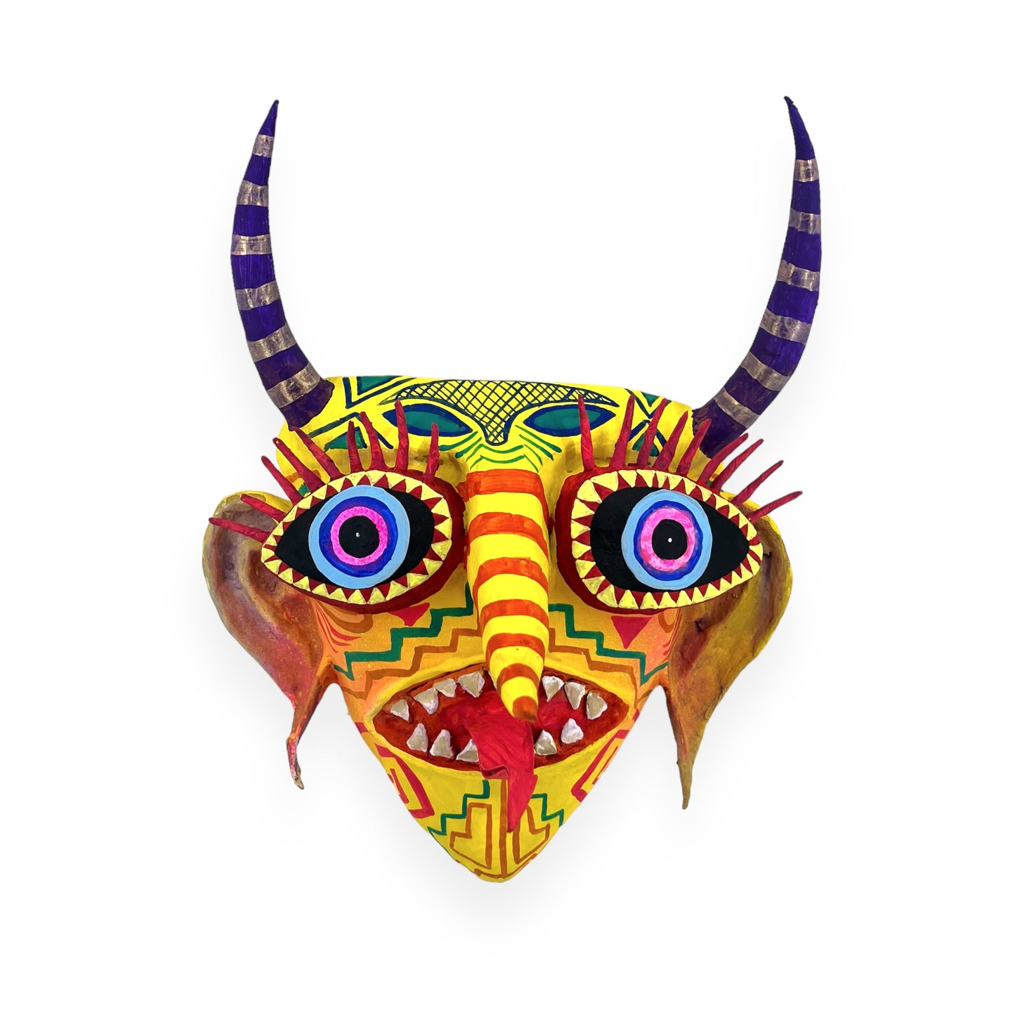 Mascara Diablo Amarillo Tribal