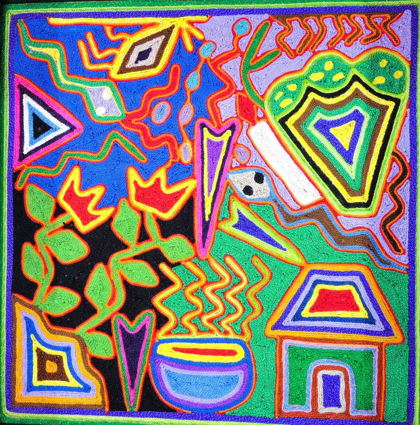 Cuadro Huichol "Palo Loco"