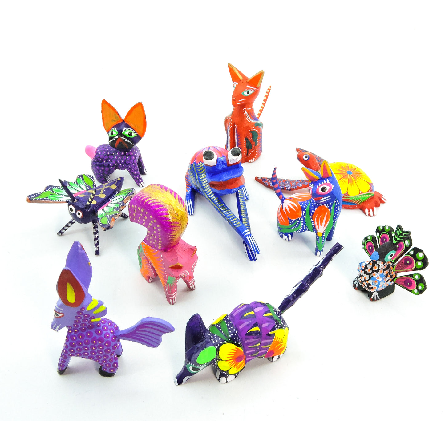 Set De 10 Alebrijes Mini