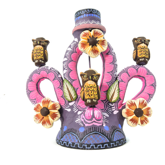 Candelabro Triple Arco morado