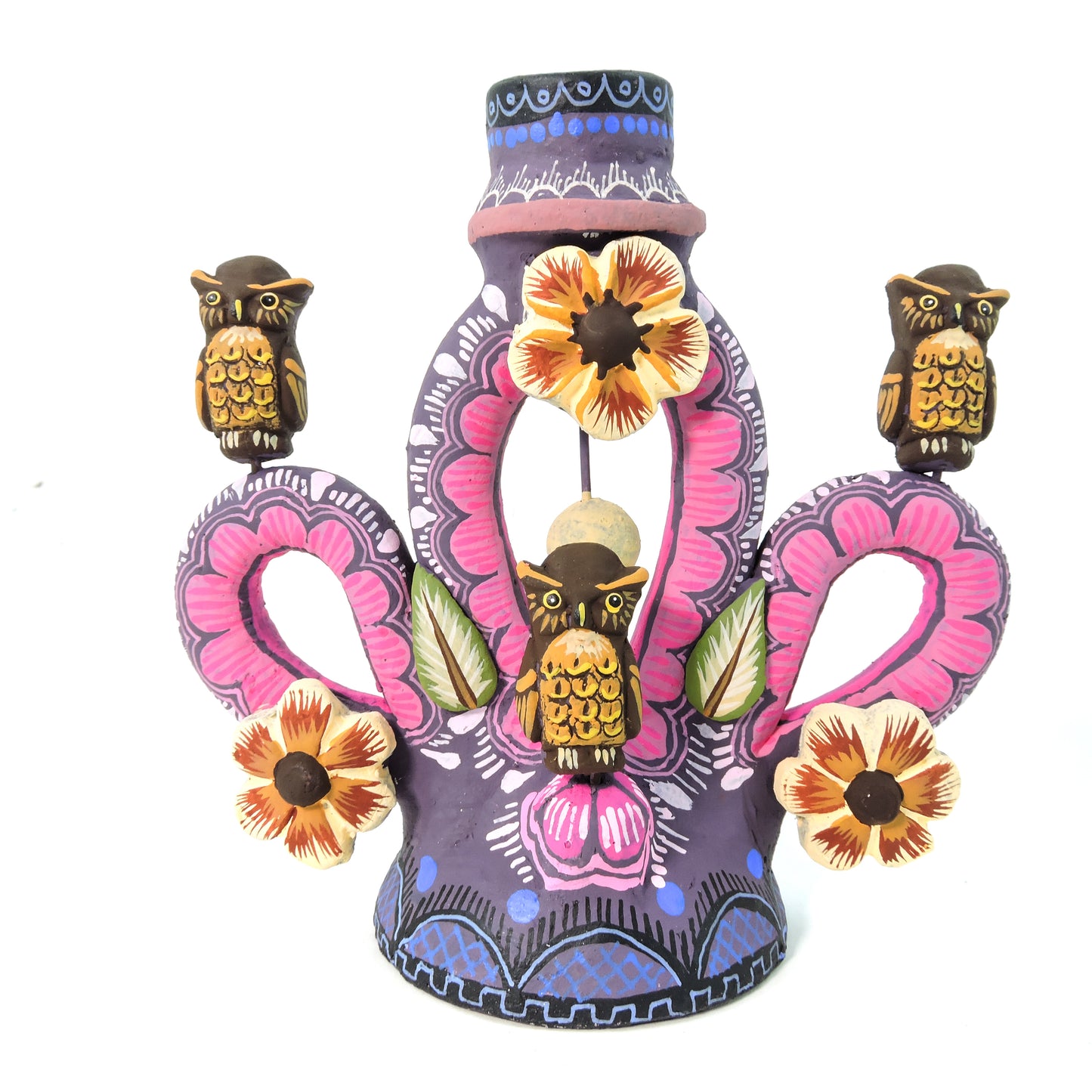 Candelabro Triple Arco morado