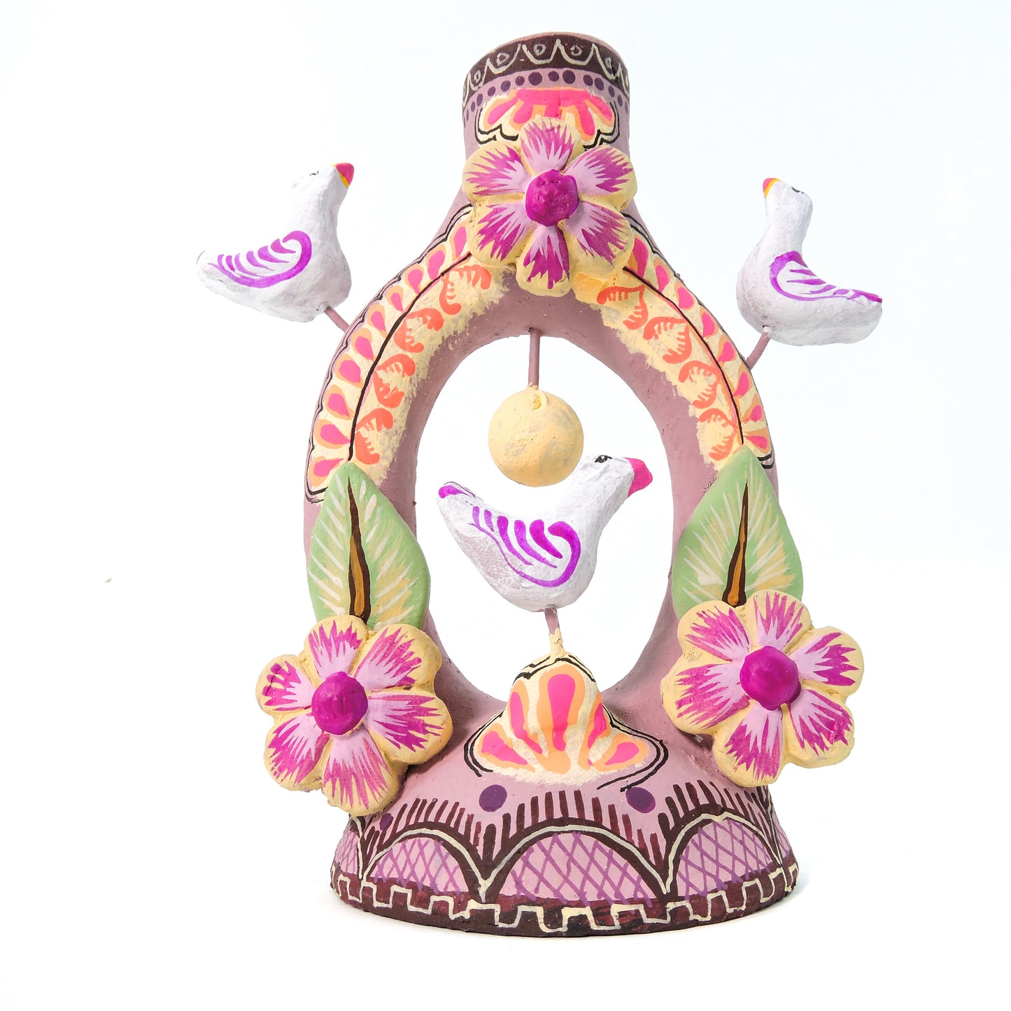 Candelabro Arco Palomas Rosa