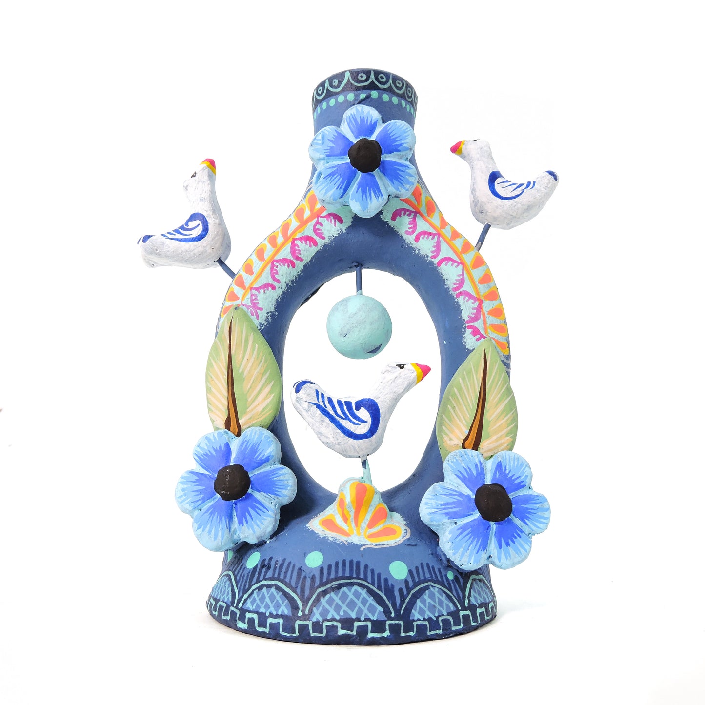 Candelabro Arco Palomas Azul