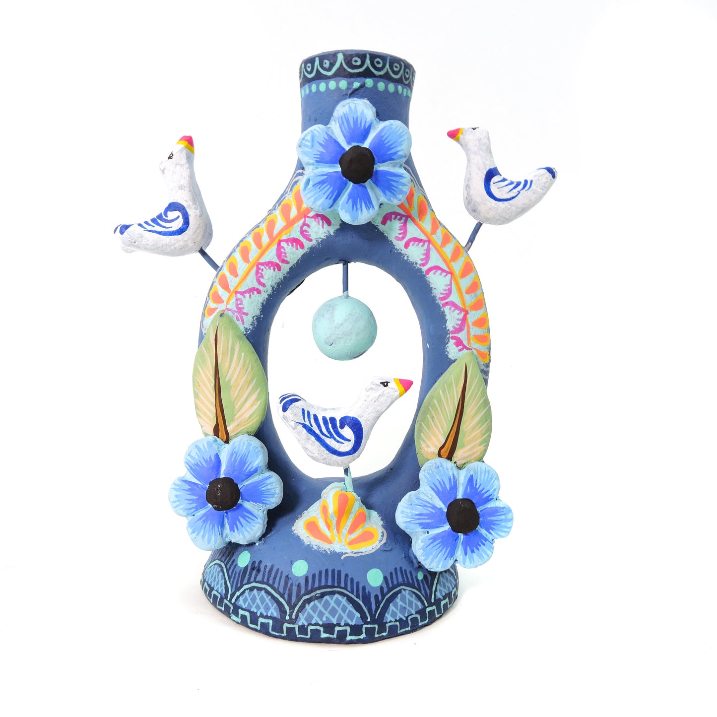 Candelabro Arco Palomas Azul