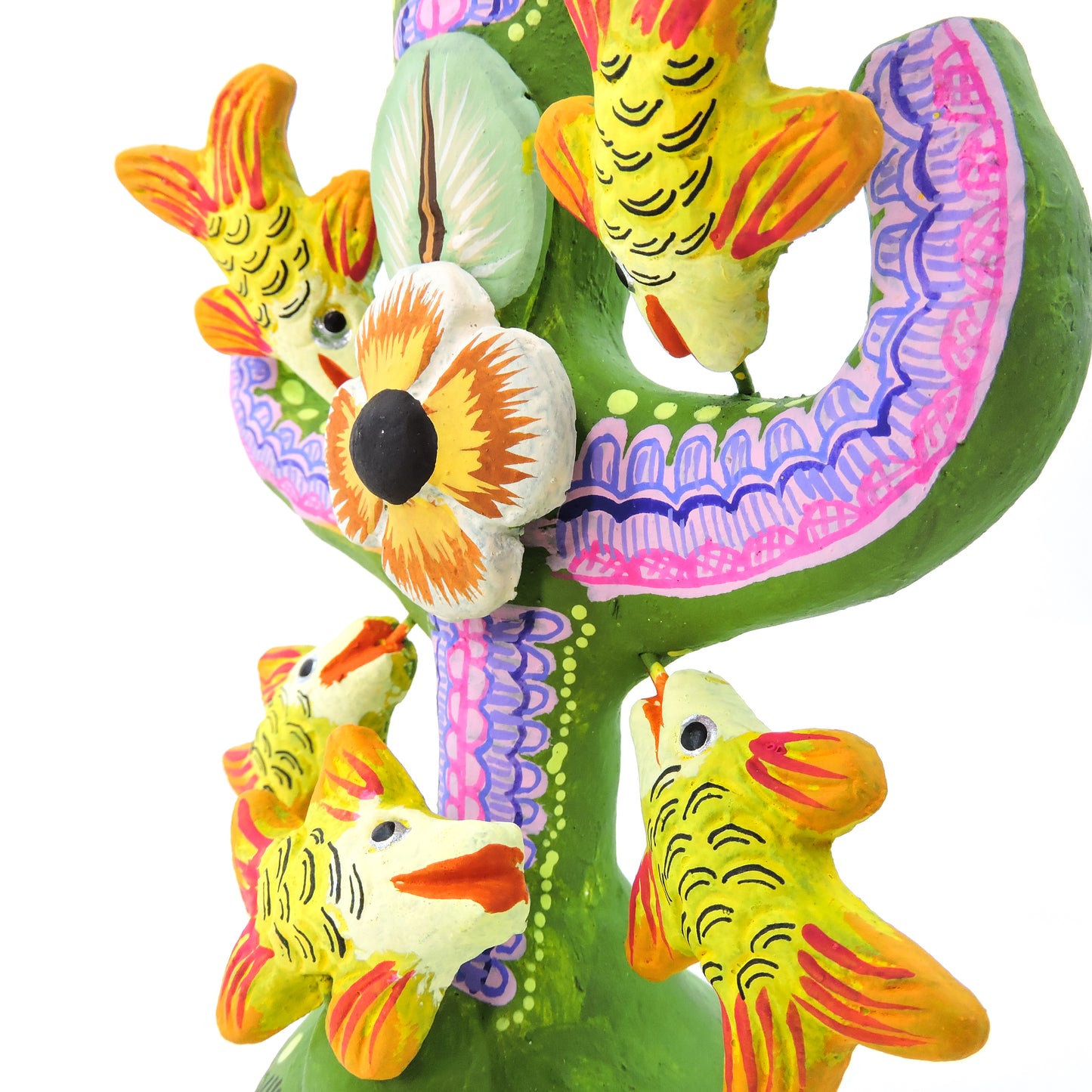 Candelabro Vara Peces Verde