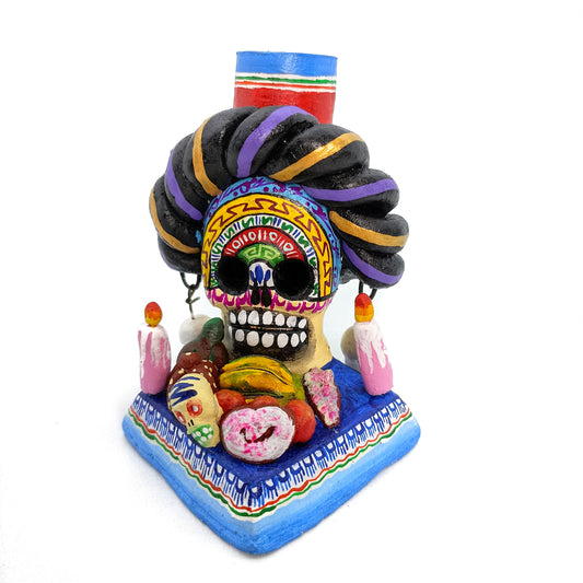 Ofrenda Frida Calavera mini Azul